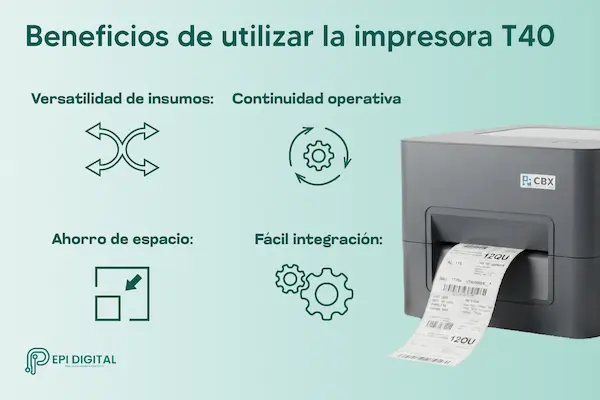 Beneficios de utilizar la impresora CBX T40